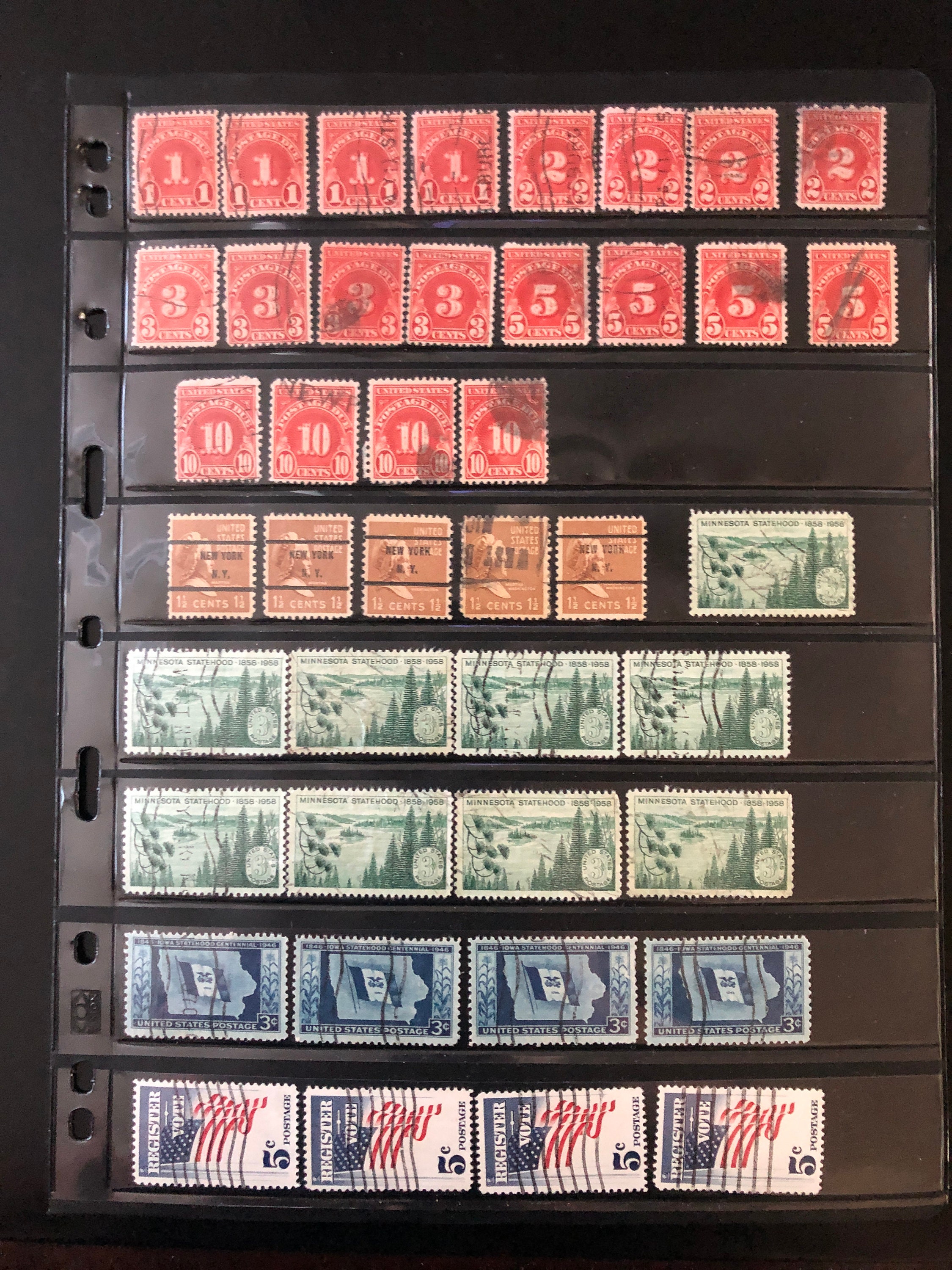 U.S. Postage Stamps Early 1900 Postage Due Stamps Etsy