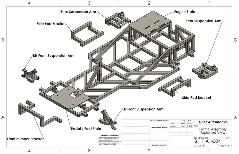Go Kart Frame Design Plans and Instruction Kit Do It Yourself Shifter