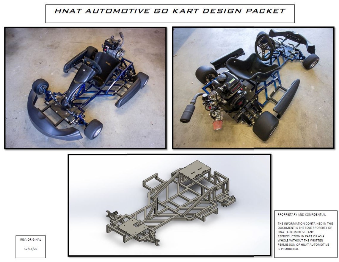Go Kart Frame Design Plans and Instruction Kit Do It Yourself Shifter