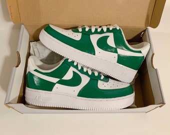 dark green air force ones