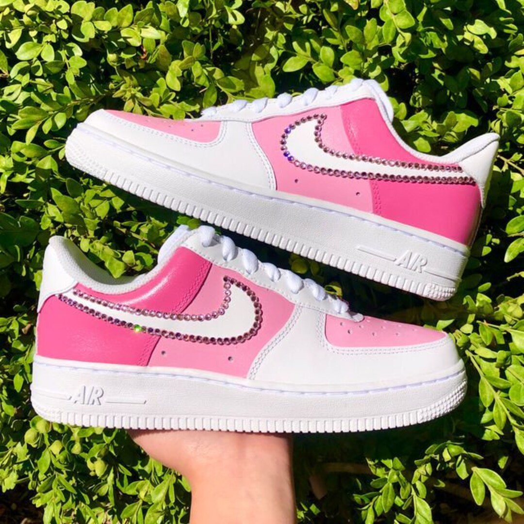 Barbie Inspired Pink Air Force One Sneakers Etsy Barbie Inspired Pink Air Force One Sneakers Etsy