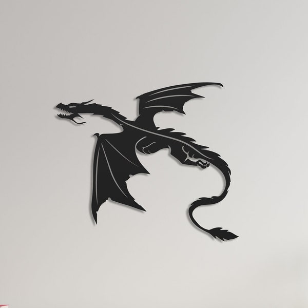 Flying Dragon Metal Wall Art, Dragon Metal Art, Metal Dragon Flying, Flying Black Dragon, Fantasy Wall Art, Mythologie Art, Art gothique