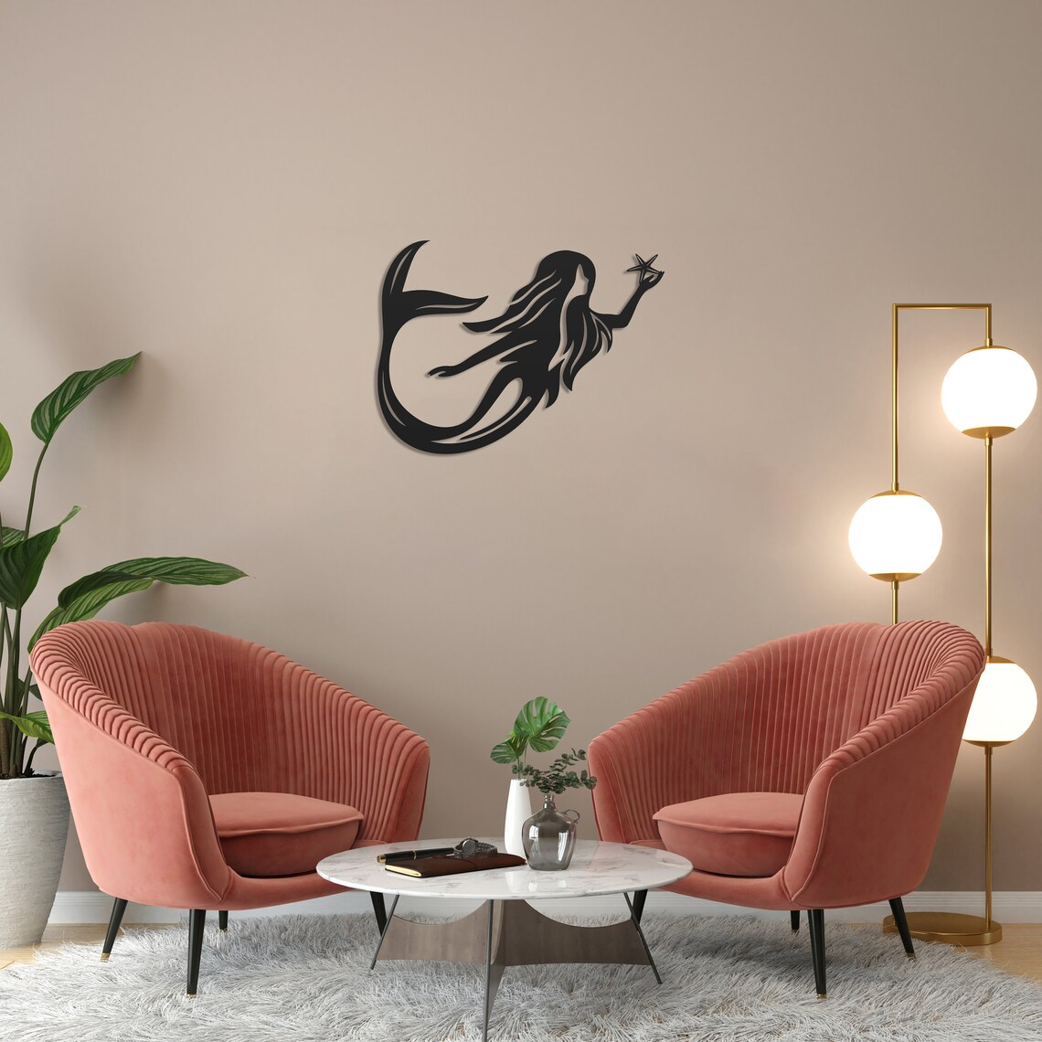 Mermaid Metal Wall Art Mermaid Metal Wall Decor Mermaid Etsy