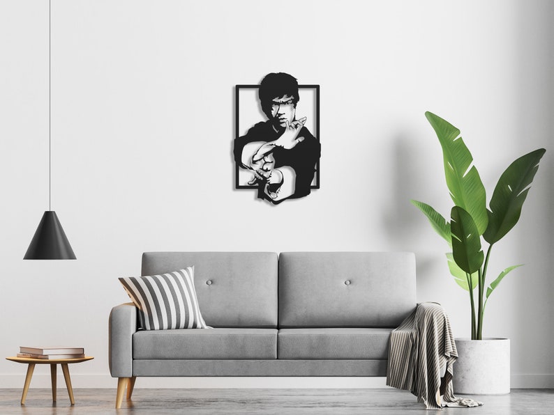 Bruce Lee Metal Wall Art Gym Wall Art Gym Sign Fitness Wall Etsy