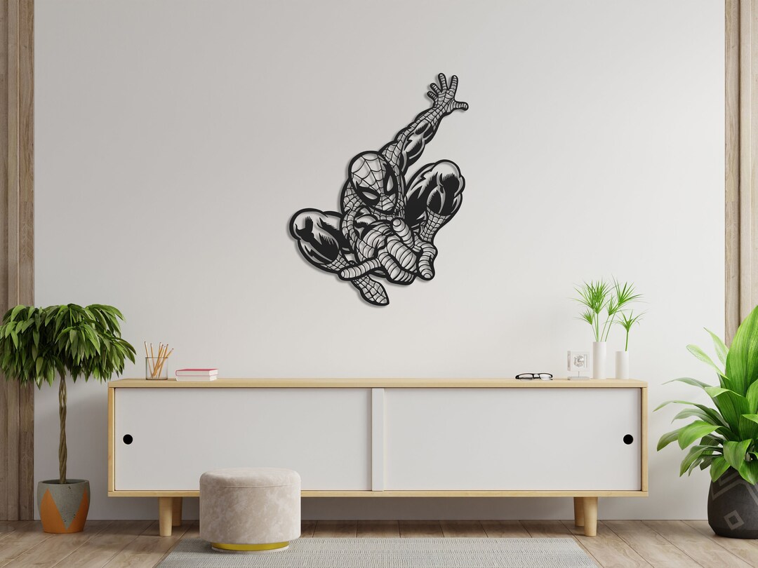 Spiderman Metal Wall Art, Spiderman Wall Decor, Marvel Wall Decor ...