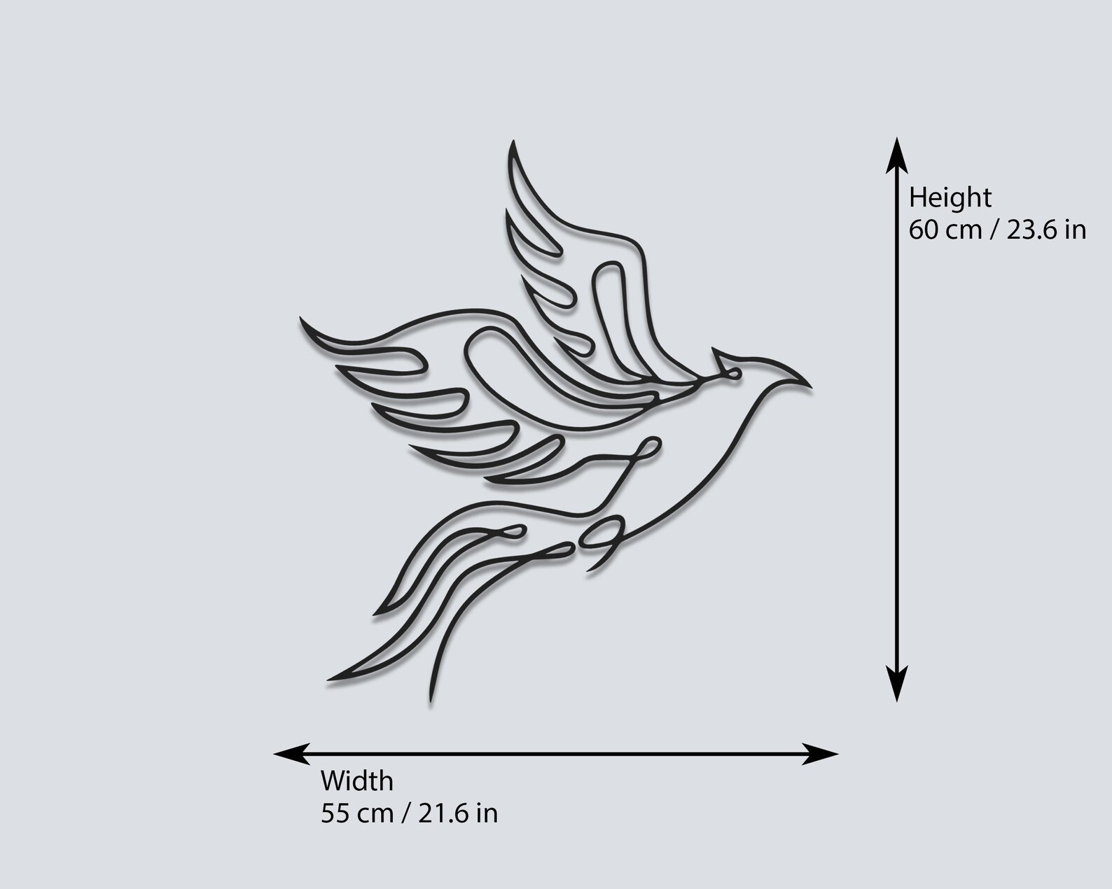 Phoenix Metal Line Art Phoenix Wall Art Phoenix Sign Etsy