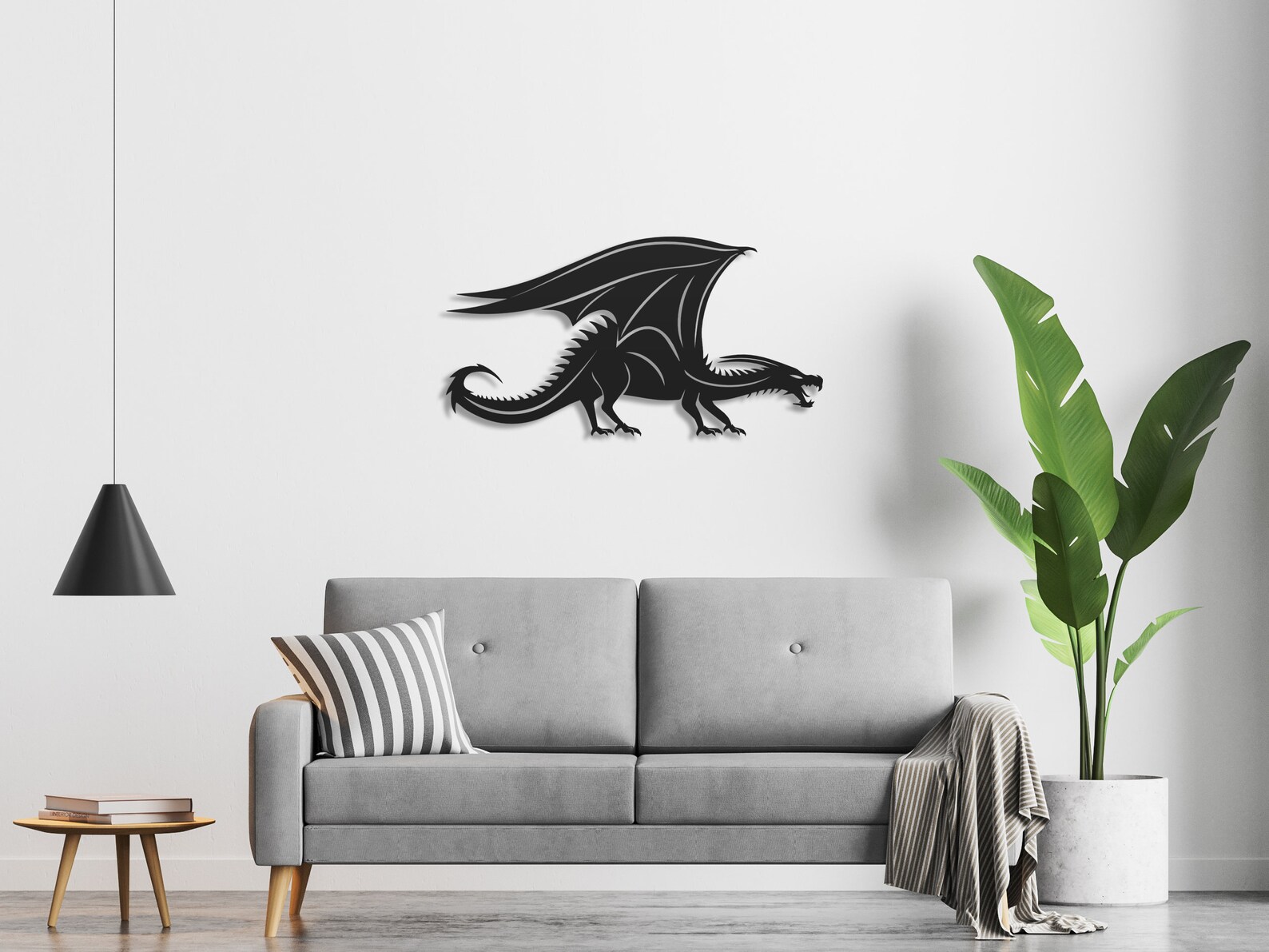 Large Dragon Metal Wall Art, Black Dragon Metal Art, Metal Dragon Wall
