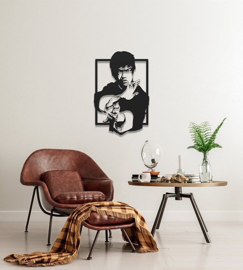 Bruce Lee Metal Wall Art Gym Wall Art Gym Sign Fitness Wall Etsy