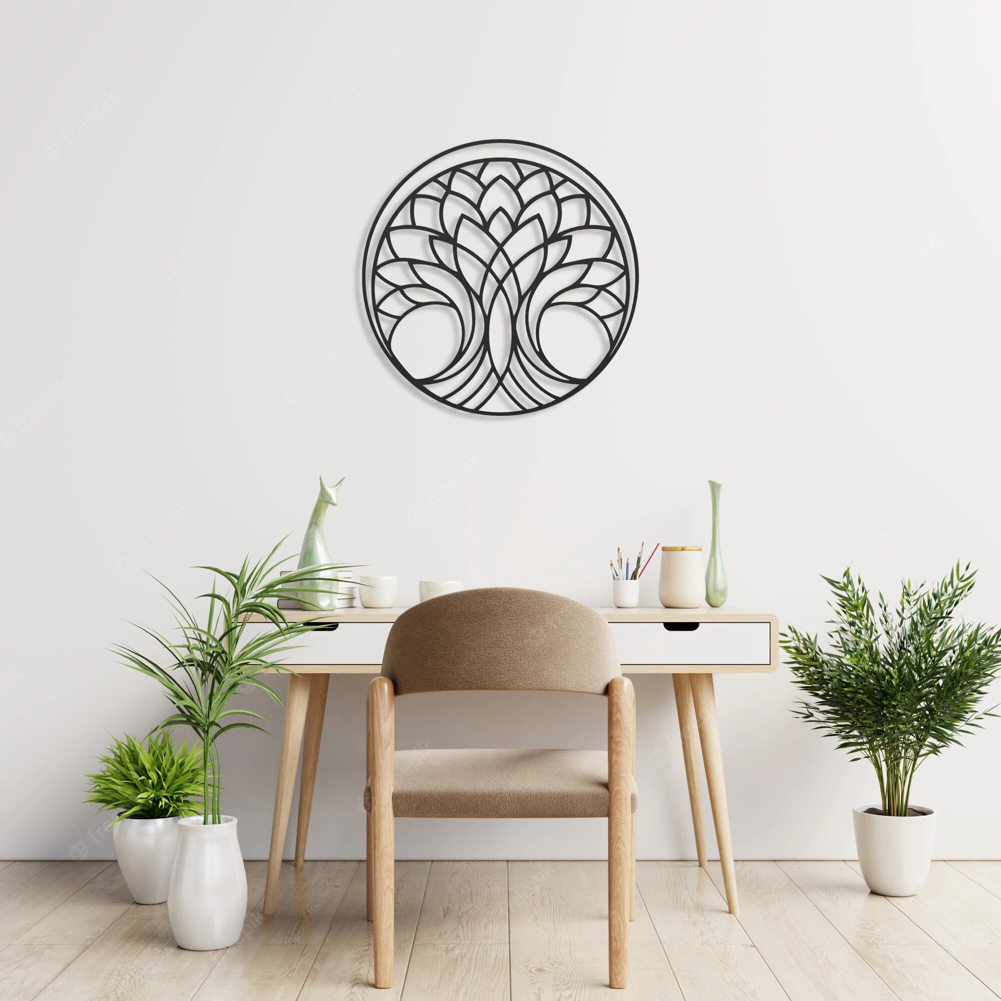 Gold Tree of Life Metal Wall Art, Abstract Tree of Life Wall Decor, Abstract Metal Art, Tree of