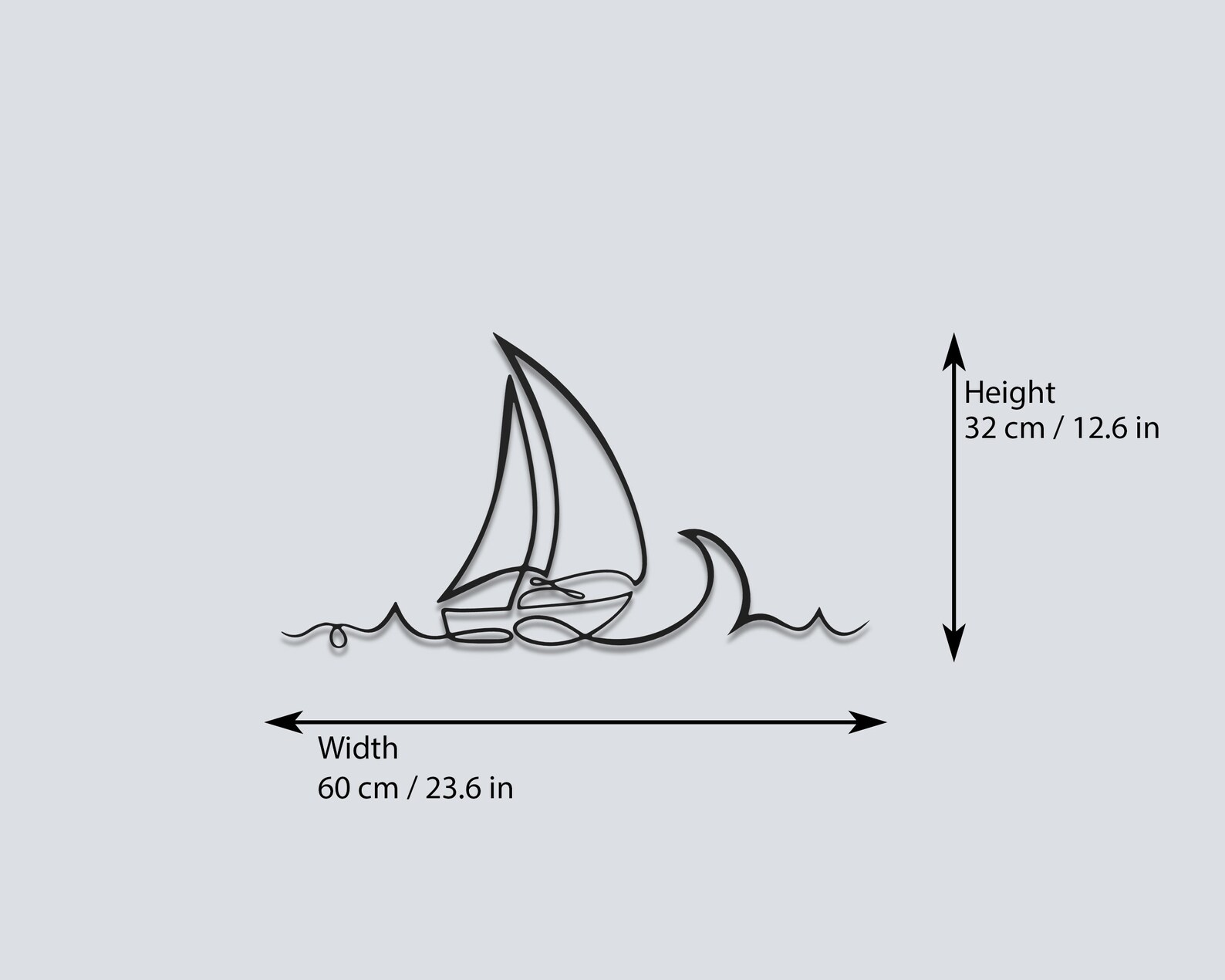 Sailboat Metal Line Art, Sailing Boat Wall Art, Coastal Metal Art, Sailing Wall Art, Nautical