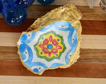 Oyster Shell Trinket Dish Talavera Tile