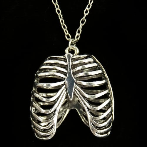 Rib Cage Necklace Ribcage Jewelry Pendant Etsy