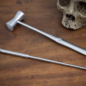 Lobotomy Medical Tools - Orbitoclast and Hammer - Antique Style Brain Surgery Tools