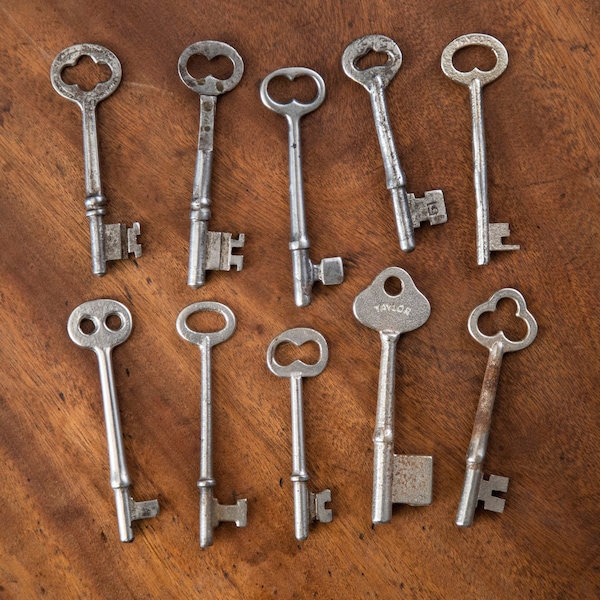 Real 1800s Skeleton Keys - Purchase for 1 Key - Authentic Bit Keys