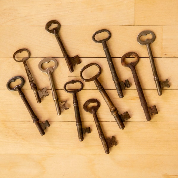 Real 1800s Skeleton Keys - Purchase for 1 Key - Authentic Bit Keys