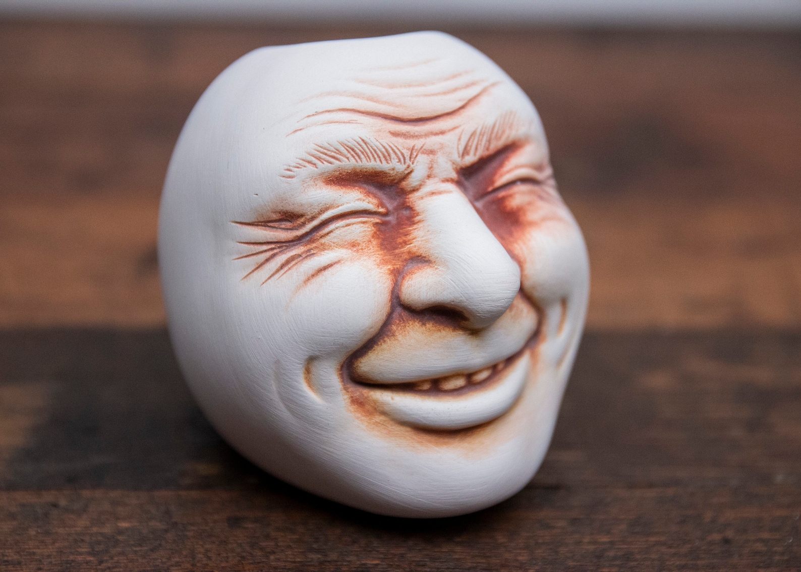 Clay Vase Shaped Like a Head Surreal Modernist Creepy Etsy