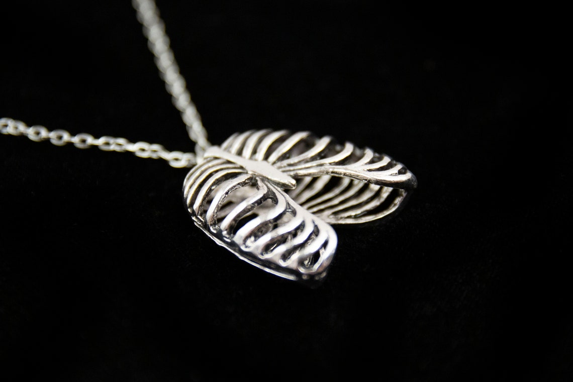 Rib Cage Necklace Ribcage Jewelry Pendant Etsy