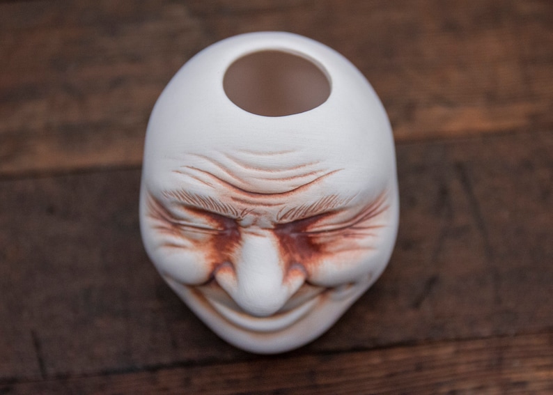 Clay Vase Shaped Like a Head Surreal Modernist Creepy Etsy