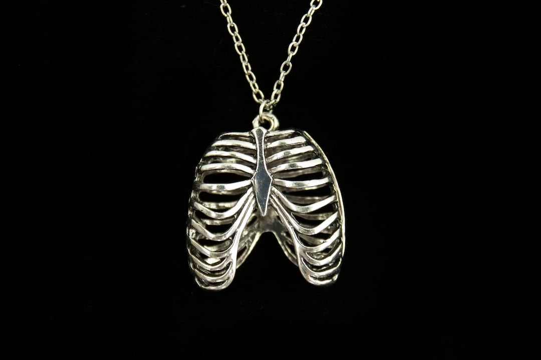 Rib Cage Necklace Ribcage Jewelry Pendant Etsy