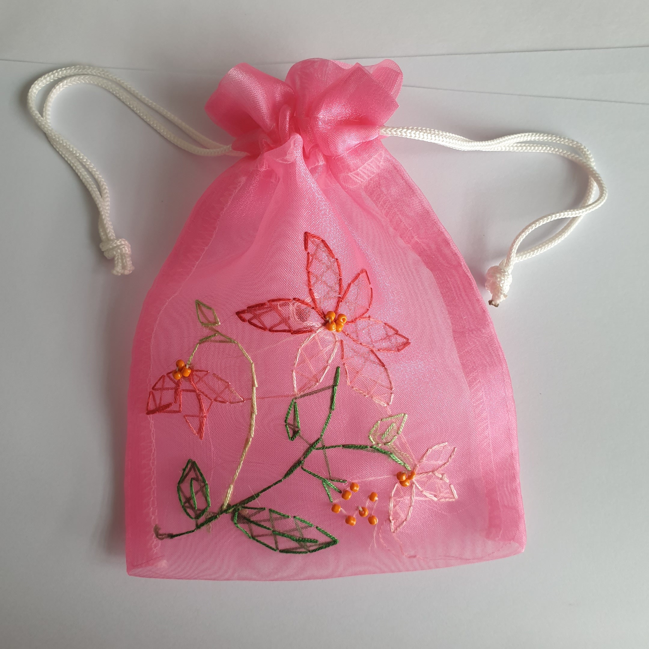 Set of 10 Embroidery Organza Bags. Handmade Bags. Small Etsy