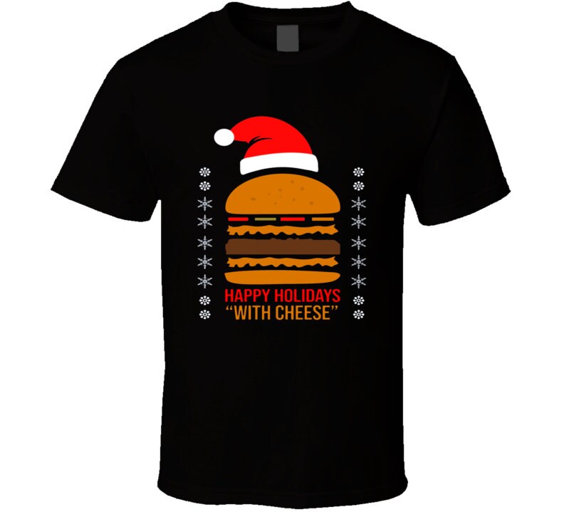 happy holidays with cheese t shirt samuel jackson