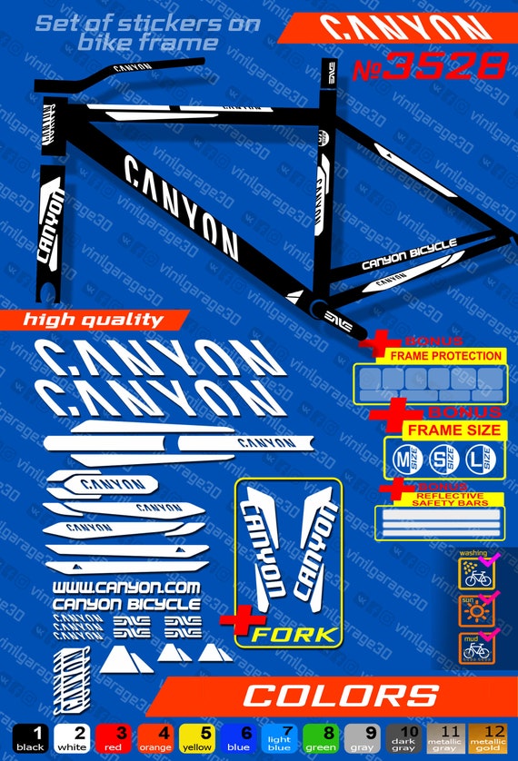 canyon bike stickers