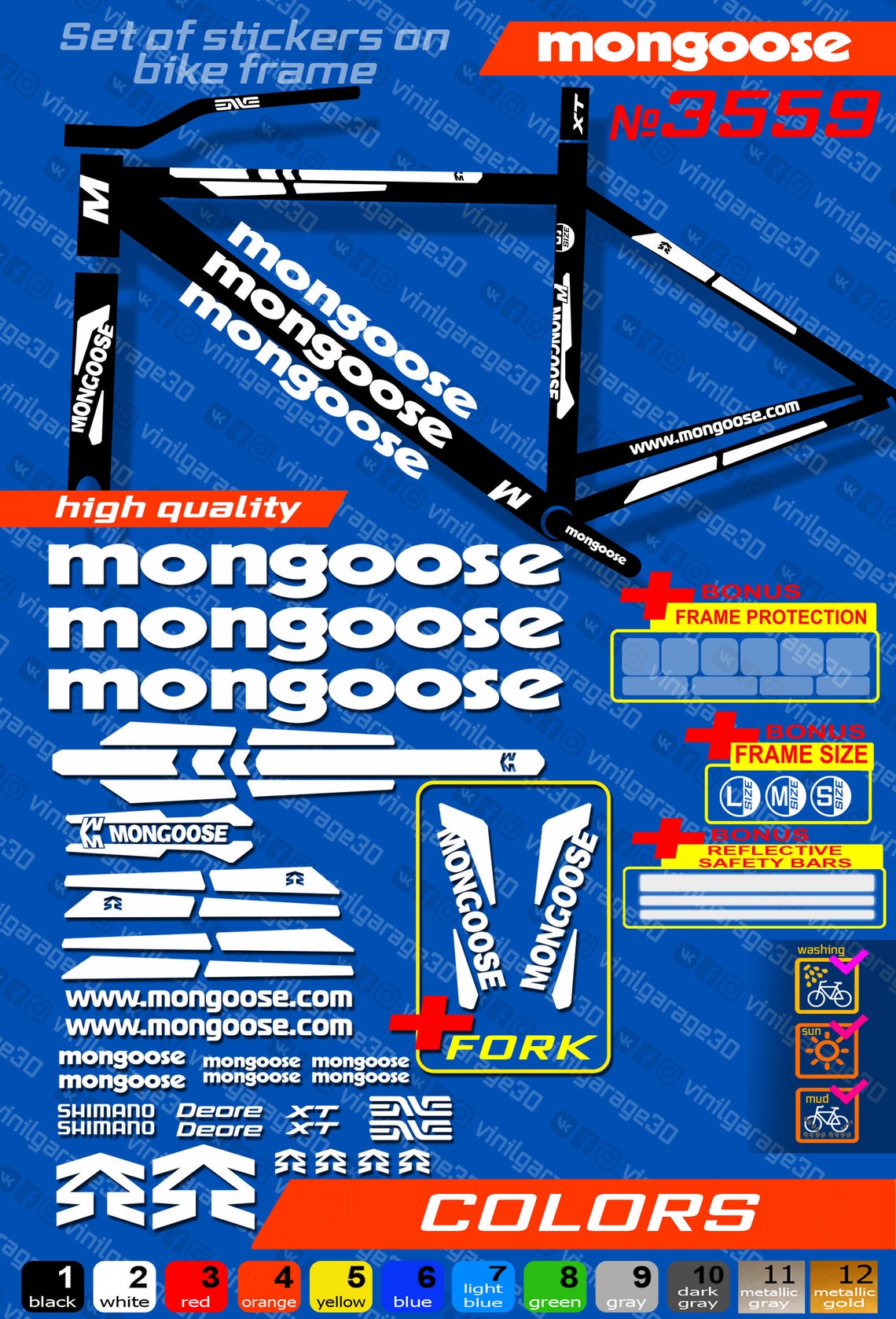 mongoose bike decals