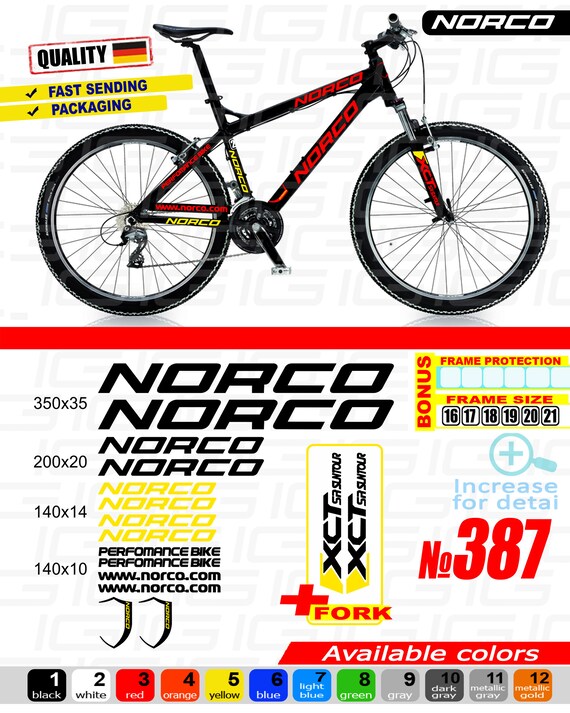 norco bike decals