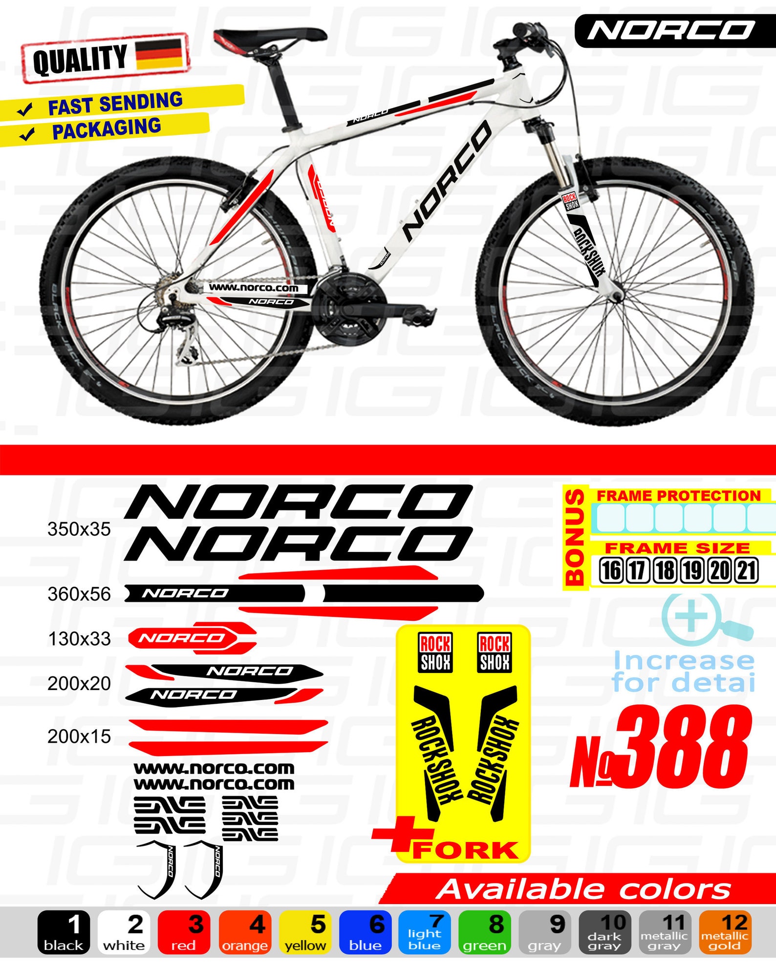 norco bike stickers