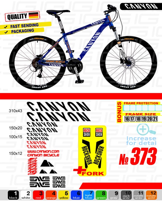 canyon bike stickers