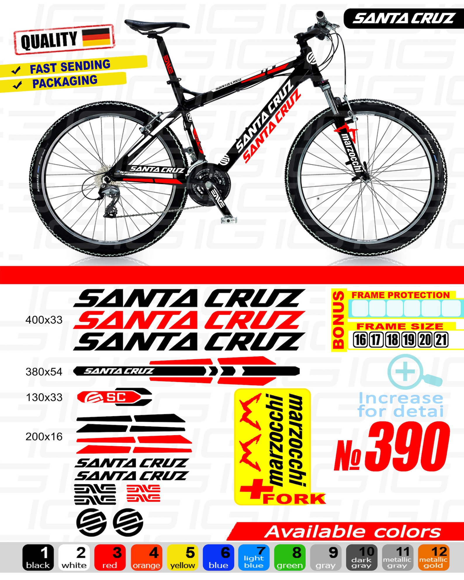 santa cruz bicycles custom downtube decal