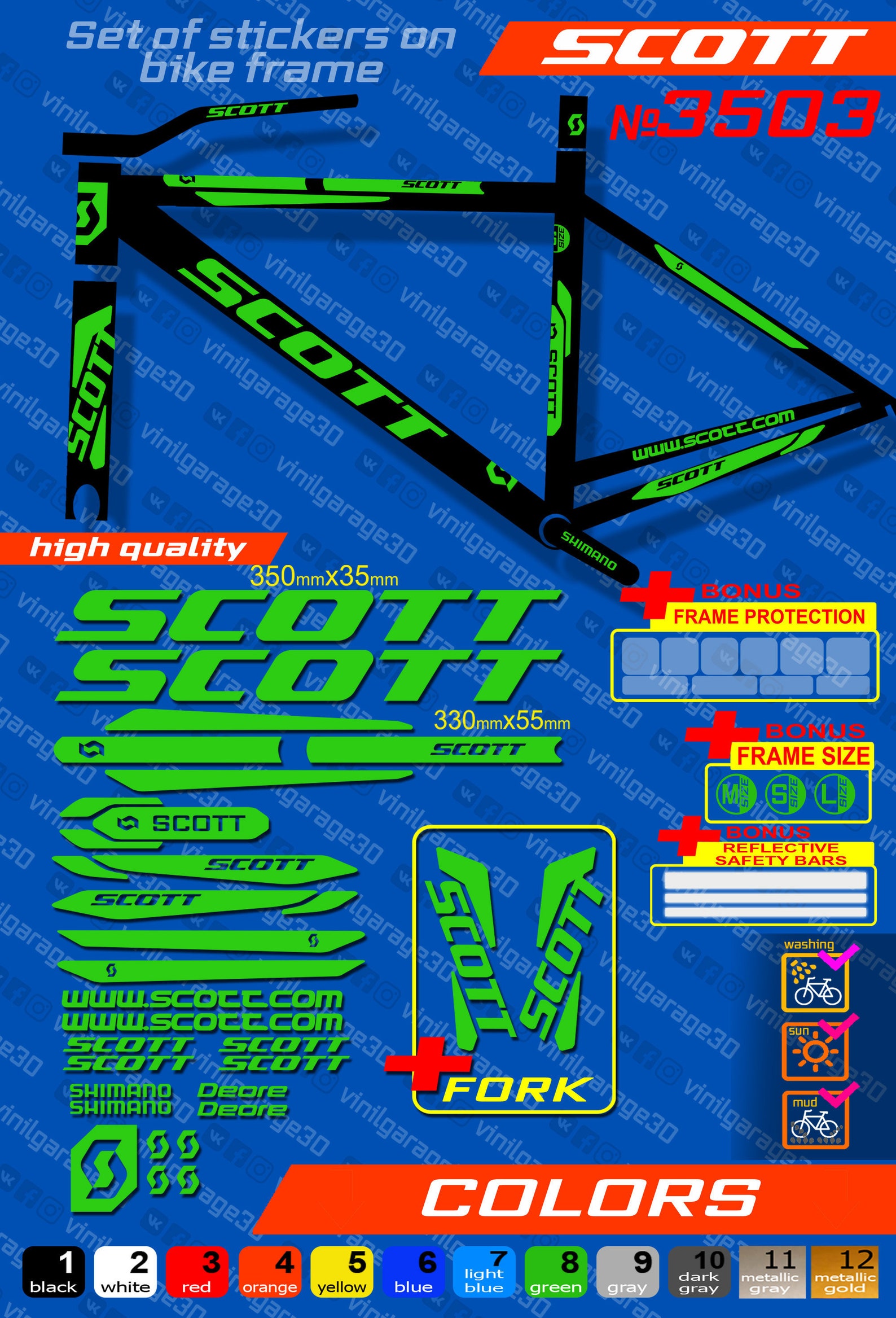 scott stickers bikes