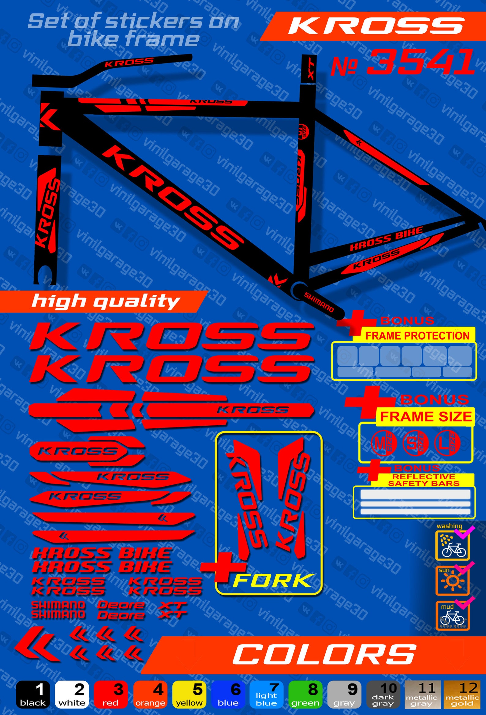kross cycle stickers