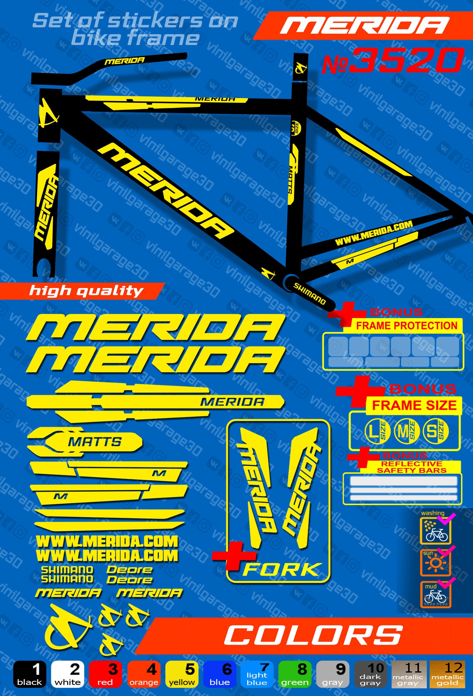 merida bike decals