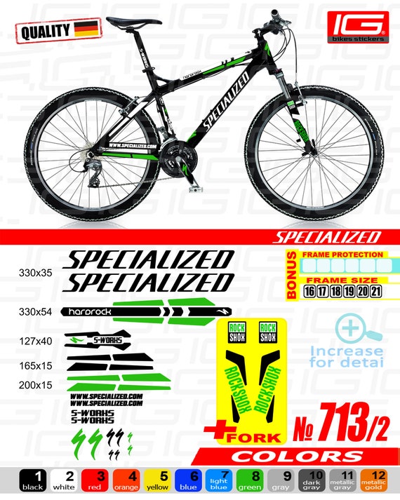 ALL COLORS available!! bike stickers SPECIALIZED rim stickers set