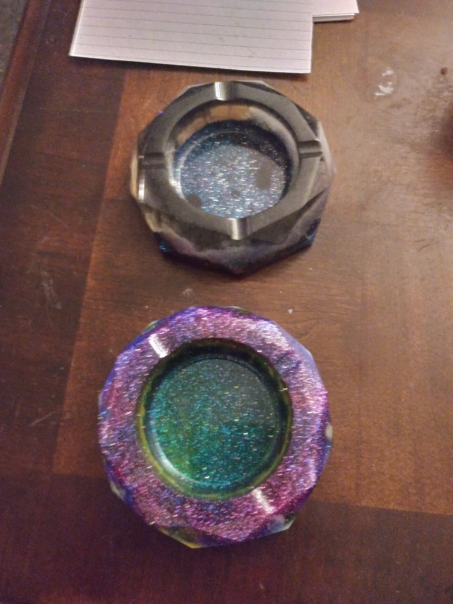 Resin Ashtrays Set of Two Etsy UK