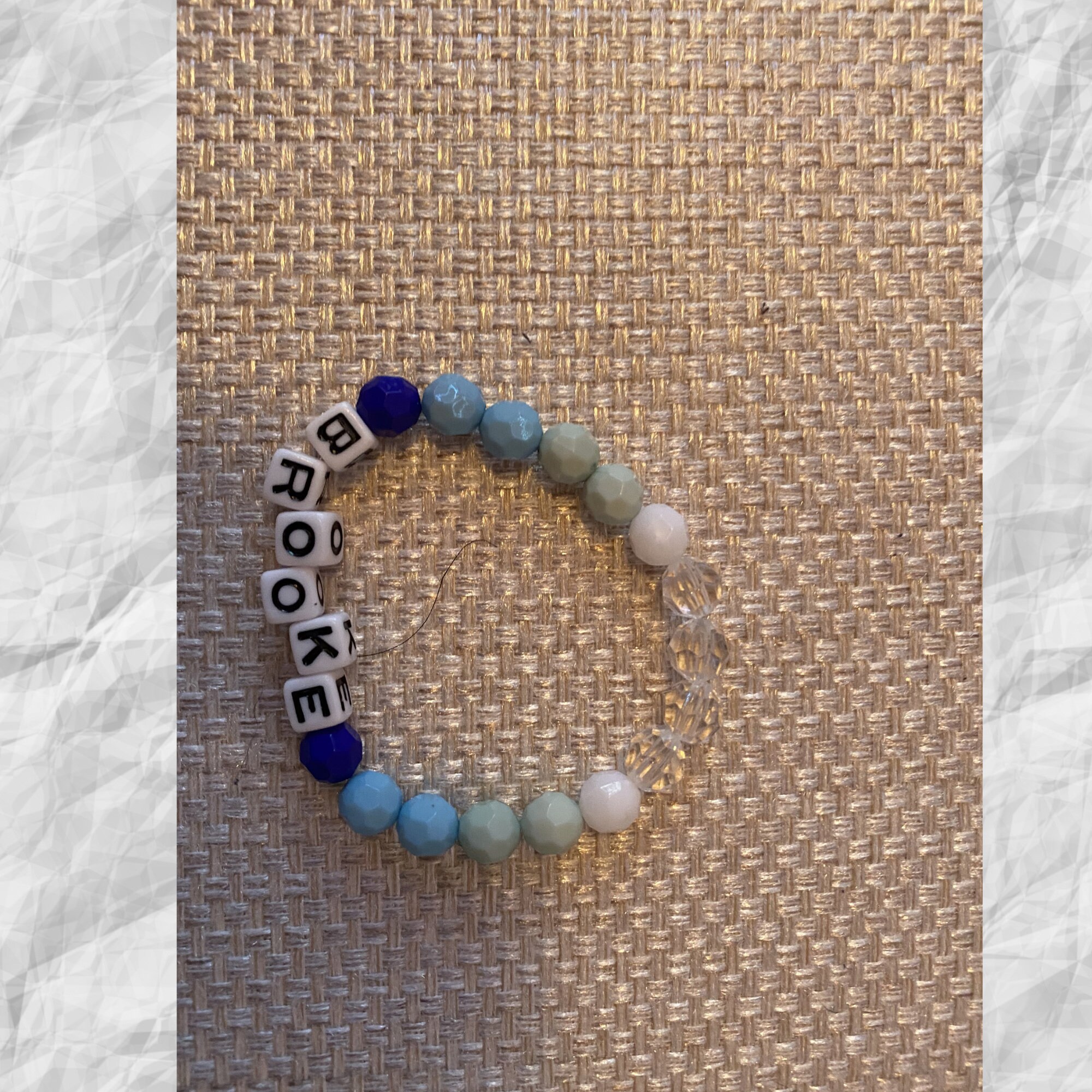 Custom Beaded Name Bracelet Etsy UK