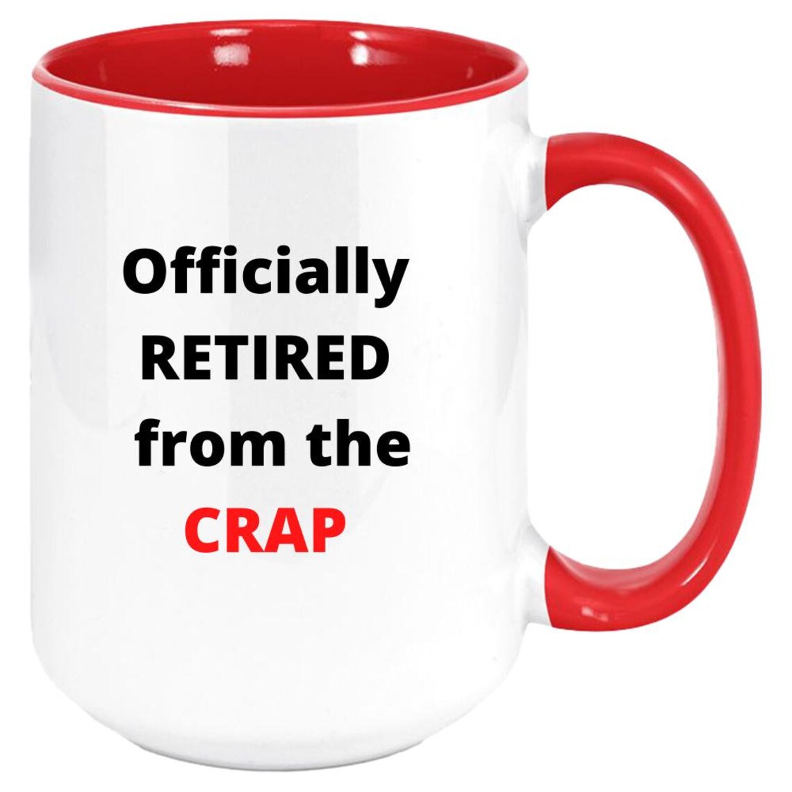 Officially Retired From the Crap Coffee Mug White with | Etsy