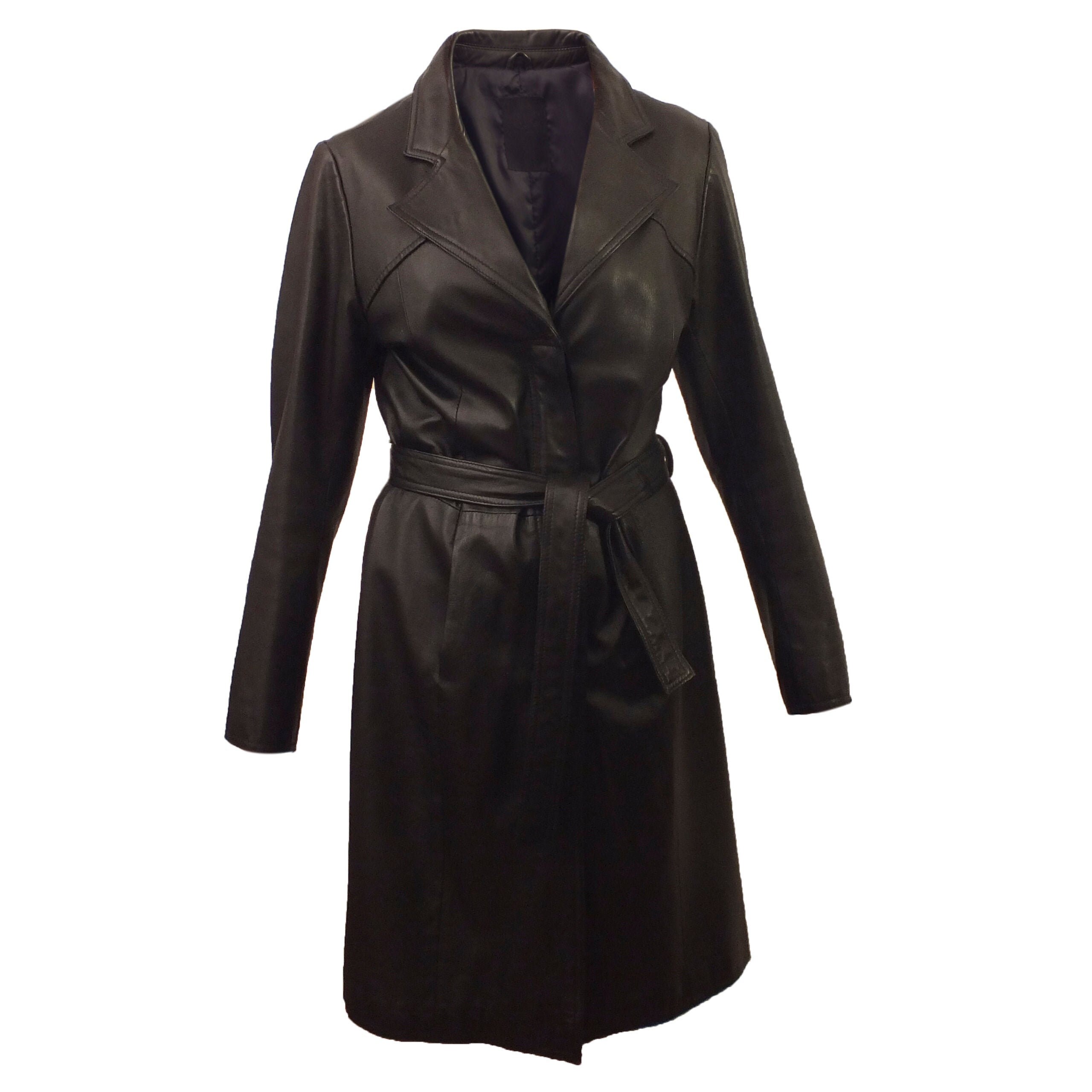 2000s-2010s Nappa Fur Coat/Lady Leather Coat./Luxury Leather | Etsy