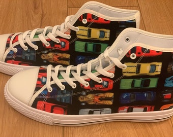 Hoge uniseks canvas hoge schoenen met Cars-print