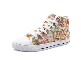 Sweet Feet - Dolly Mixtures - Uniseks hoge canvas schoenen