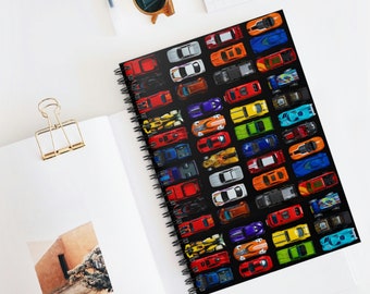 Hot Wheels Cars spiraal notitieboek – foto speelgoedauto, gelijnde lijn