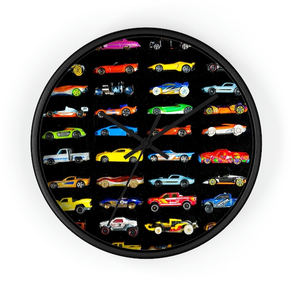 Hotwheels Wall Clock - great for bedrooms, playrooms or any car or toy enthusiast