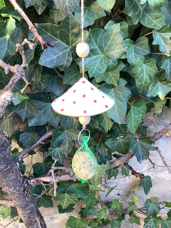 DOITOOL Keramik-Vogelfutterstation Grün – Vogeltränke & Futterspender Für Garten-Deko (16x16x8 Cm)