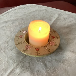 Candle holder lantern ceramic flowers candle image 10