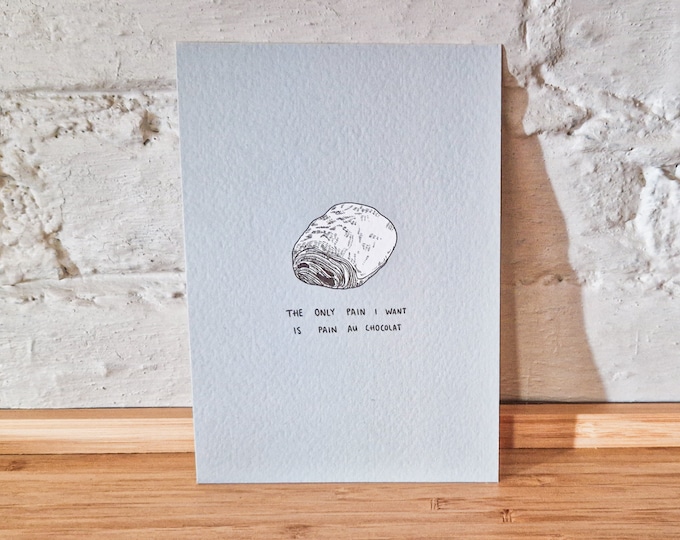 Pain au chocolat | Illustration | Card | Greeting card | A6