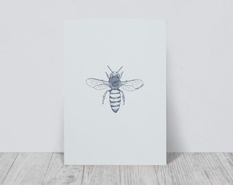 Bee illustration | A5 | Bee Art Print | Bee poster | Bee card