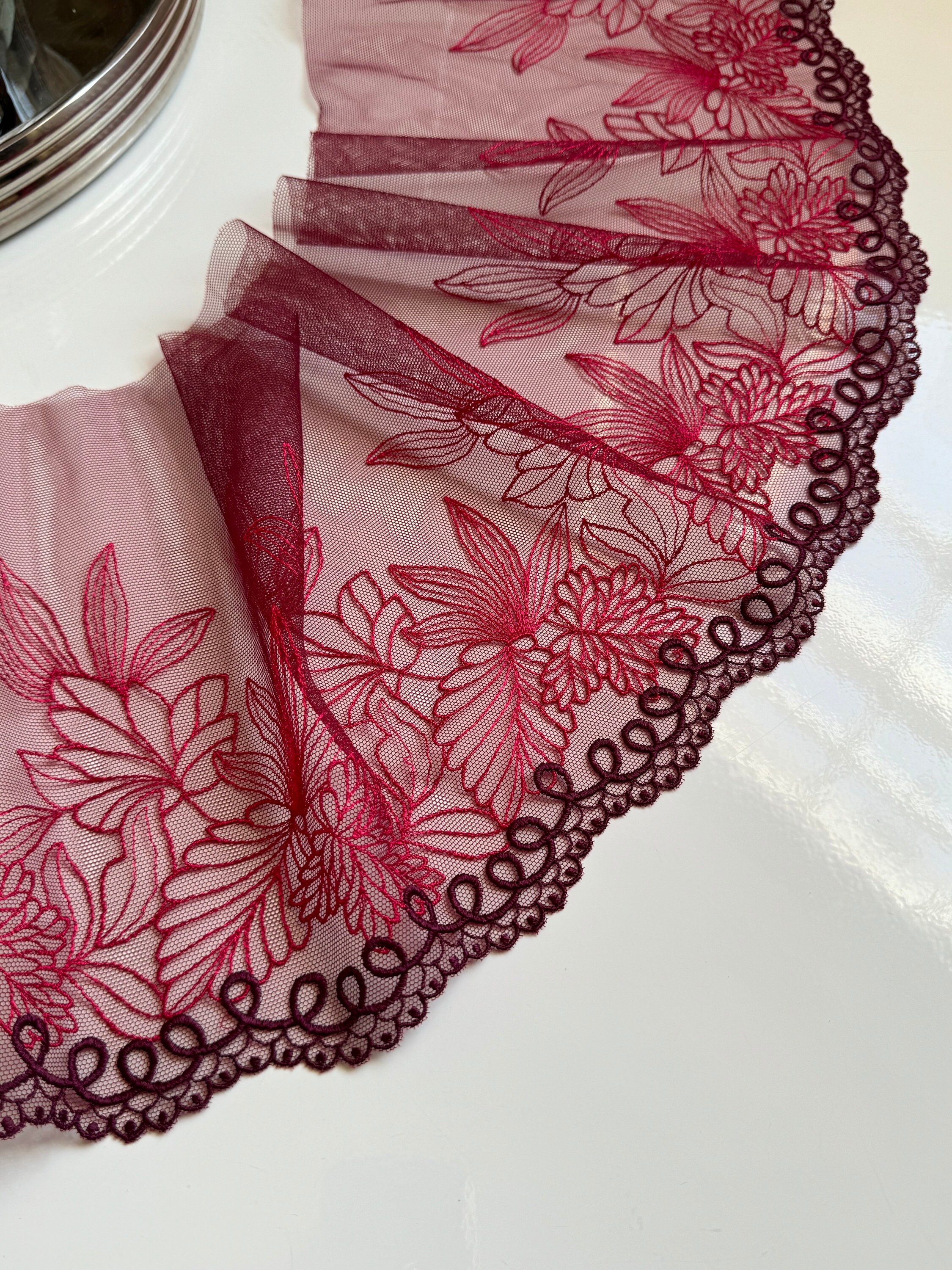 WADORN Ruban En Dentelle Florale 3D Pour Loisirs Créatifs