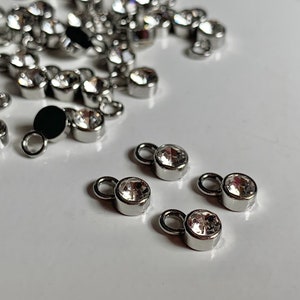 Silber Charm Dessous Anhänger Kristall Verschönerung für Bramaking Dessous BH machen Zubehör Brautbekleidung