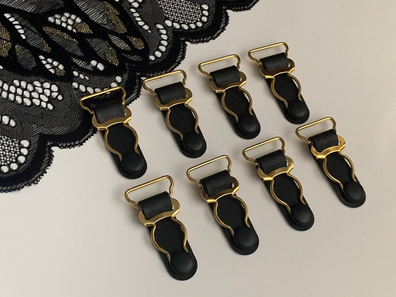 Lot De 50 Crochets Porte-Jarretelles - Noir - 3,2x1,5 Cm Pour Ceintures, Corsets, Combinaisons - 7